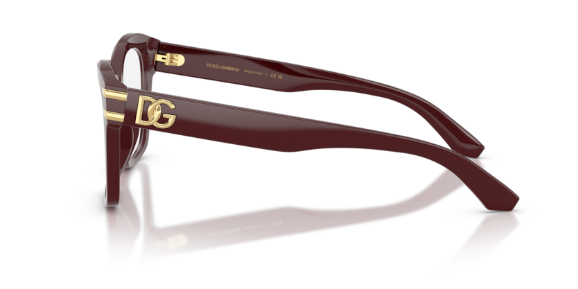 DOLCE & GABBANA PLASTIC SQUARE MAROON FULL FRAME