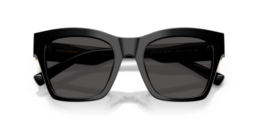 DOLCE & GABBANA PLASTIC BUTTERFLY BLACK FULL SUNGLASS