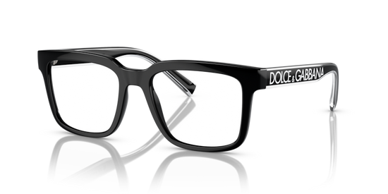 DOLCE AND GABBANA BLACK SQUARE PLASTIC FULL FRAME