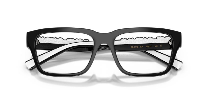 DOLCE & GABBANA BLACK PLASTIC SQUARE FULL FRAME