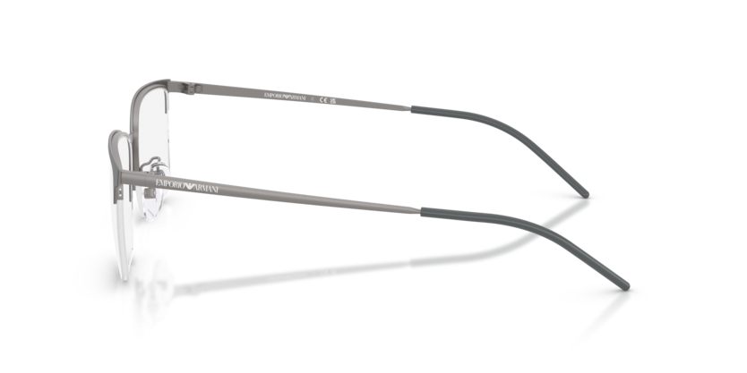 EMPORIO ARMANI METAL IRREGULAR MATTE GREY SEMI RIM FRAME