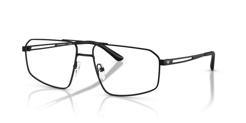 EMPORIO ARMANI METAL MATTE BLACK IRREGULAR FULL FRAME