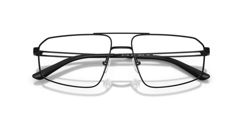 EMPORIO ARMANI METAL MATTE BLACK IRREGULAR FULL FRAME