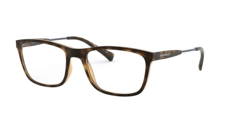 EMPORIO ARMANI PLASTIC SQUARE HAVANA FULL FRAME