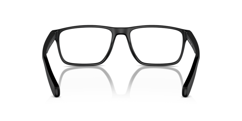EMPORIO ARMANI PLASTIC MATTE BLACK RECTANGLE FULL FRAME