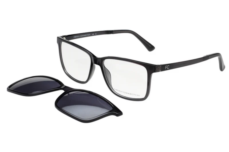 FCUK PLASTIC SQUARE GREY CLIP ON FULL FRAME