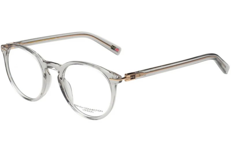 FCUK PLASTIC TRANSPARENET GRY ROUND FULL FRAME