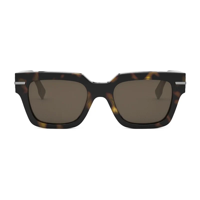FENDI PLASTIC HAVANA SQUARE FULL SUNGLASS