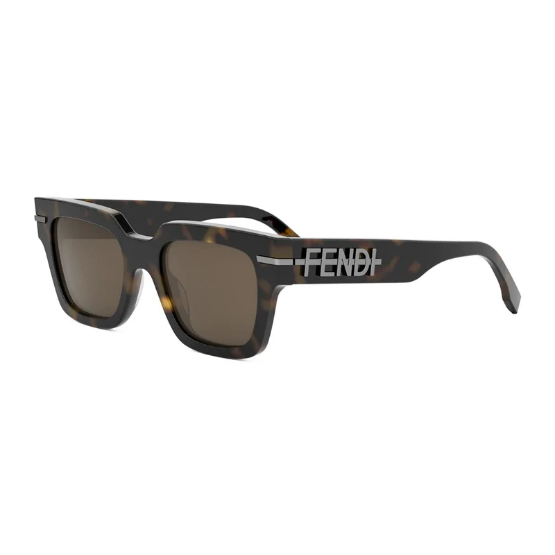 FENDI PLASTIC HAVANA SQUARE FULL SUNGLASS