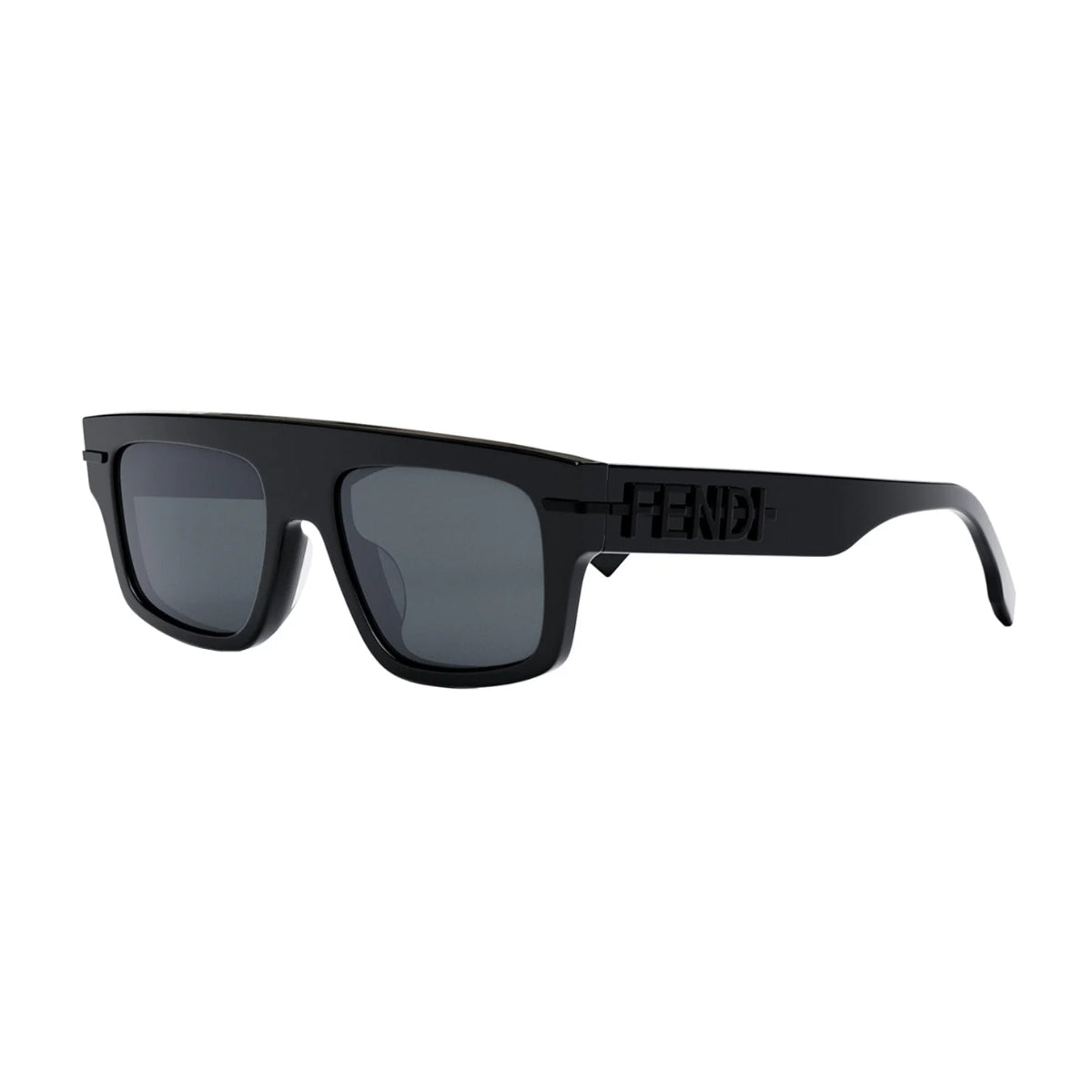 FENDI PLASTIC MATTE BLACK SQUARE FULL SUNGLASS