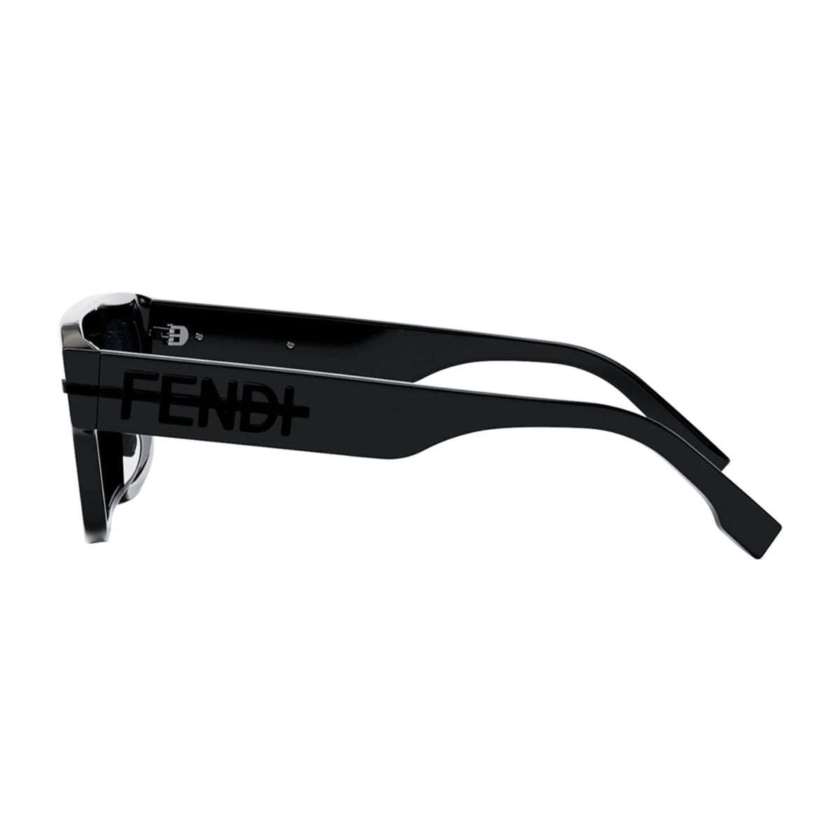 FENDI PLASTIC MATTE BLACK SQUARE FULL SUNGLASS