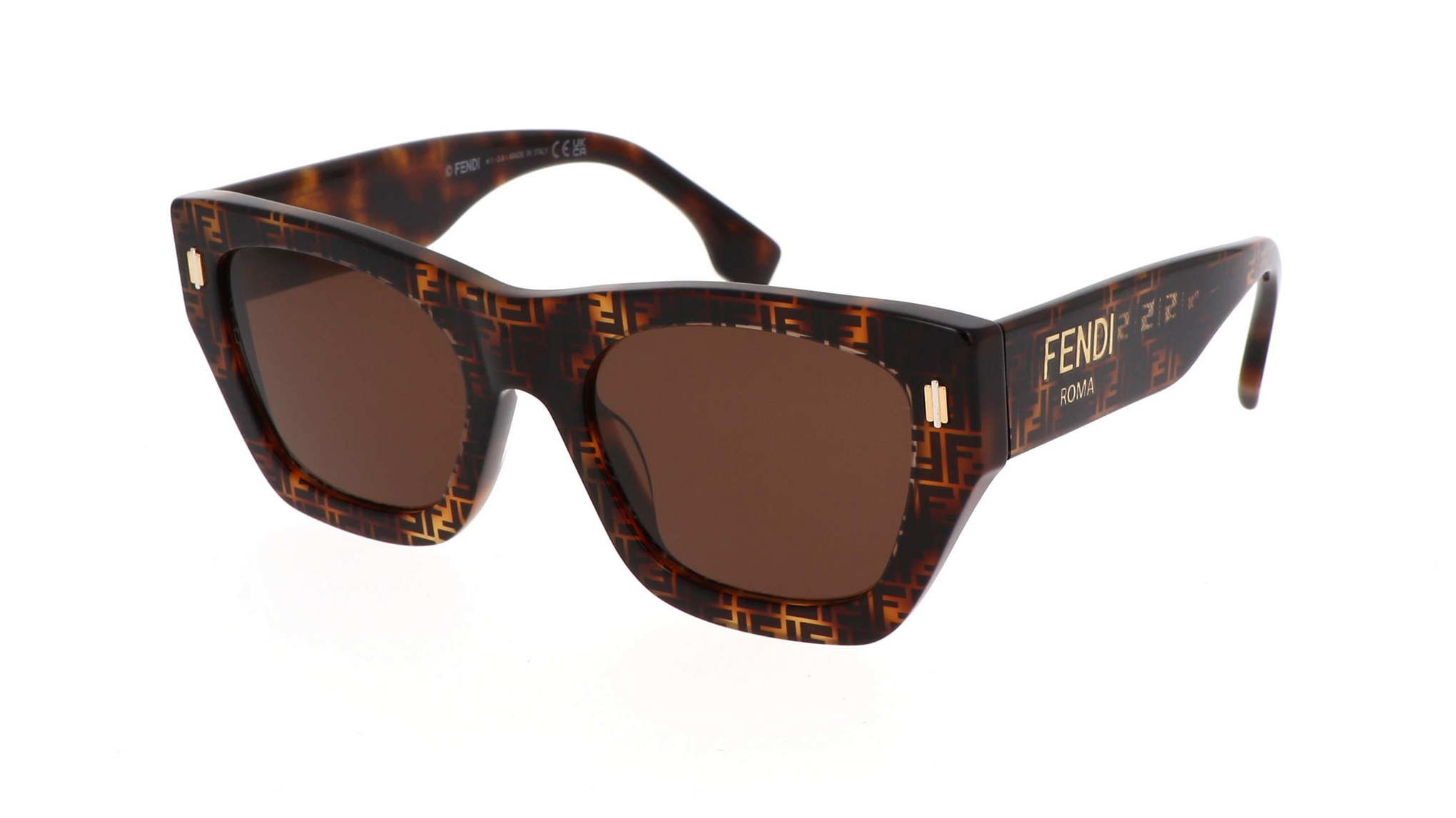 FENDI PLASTIC CATEYE BROWN FULL SUNGLASS