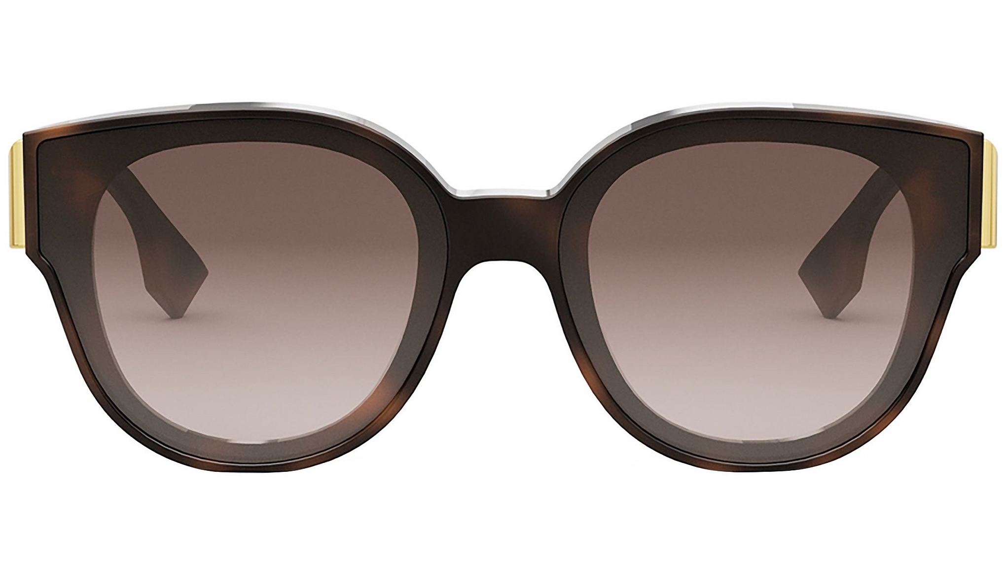 FENDI PLASTIC BROWN HAVANA SQUARE ROUND FULL FRAME