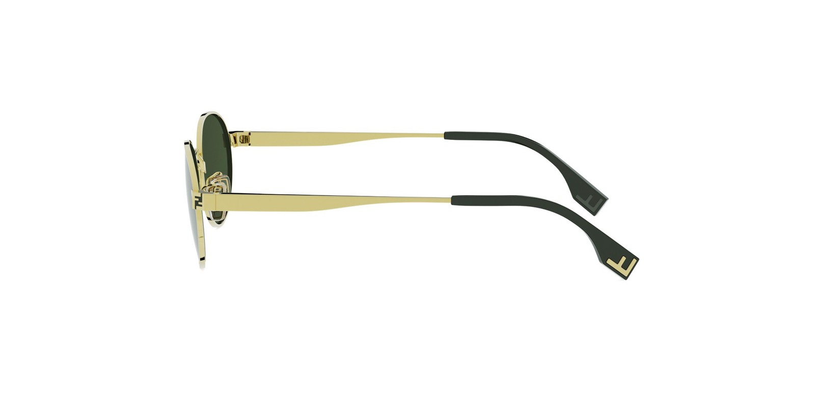 FENDI METAL OVAL MATTE GOLD FULL SUNGLASS