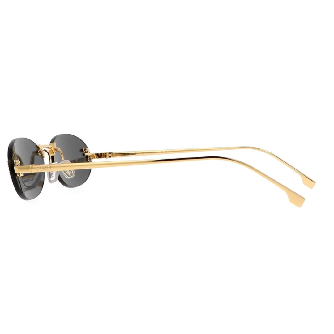 FENDI METAL OVAL BLUE RIMLESS SUNGLASS