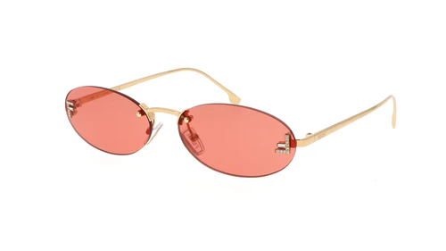 FENDI METAL RED OVAL FULL SUNGLASS