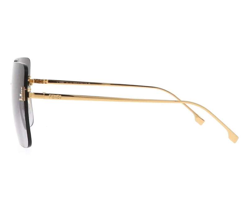 FENDI METAL RIMLESS ROSE GOLD BIG SQUARE SUNGLASS