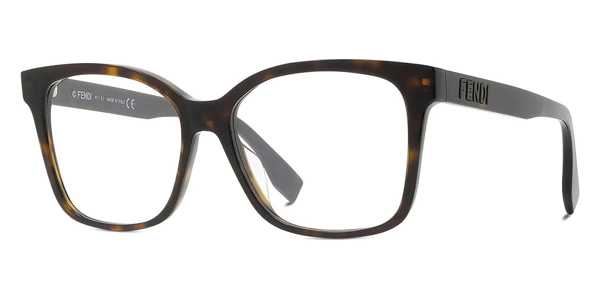FENDI PLASTIC HAVANA SQUARE FULL FRAME