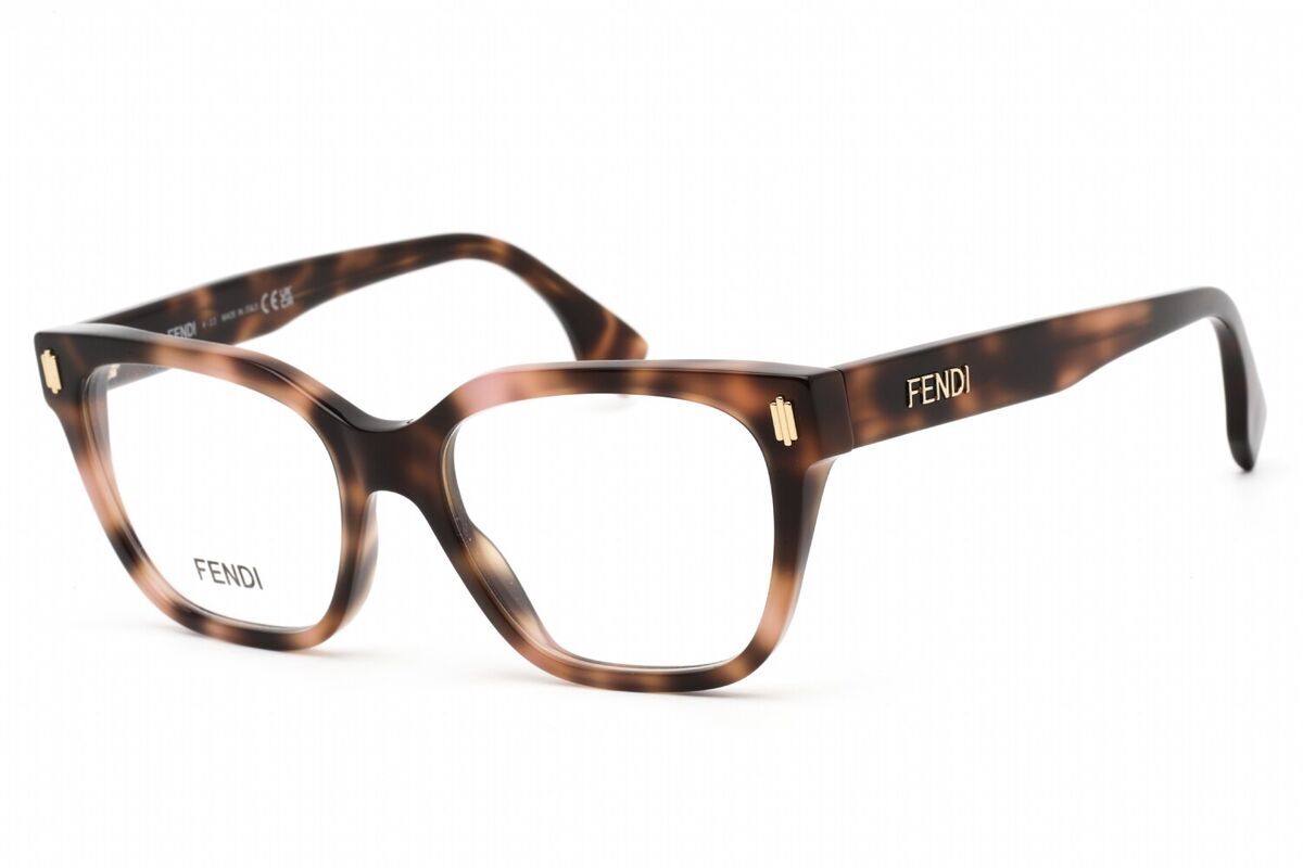 FENDI PLASTIC HAVANA SQUARE FULL FRAME