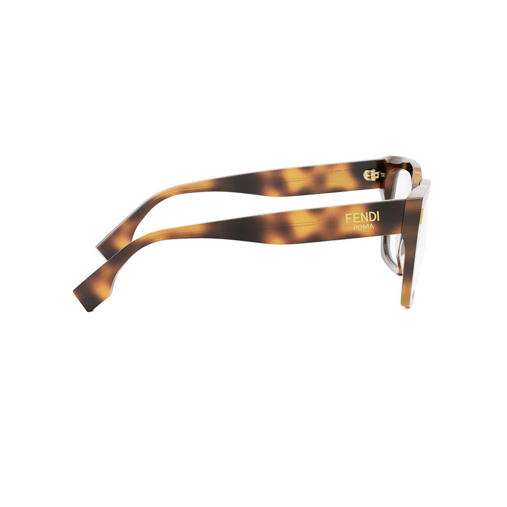 FENDI PLASTIC HAVANA SQUARE FULL FRAME