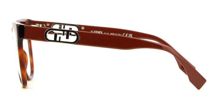 FENDI PLASTIC HAVANA CATEYE FULL FRAME