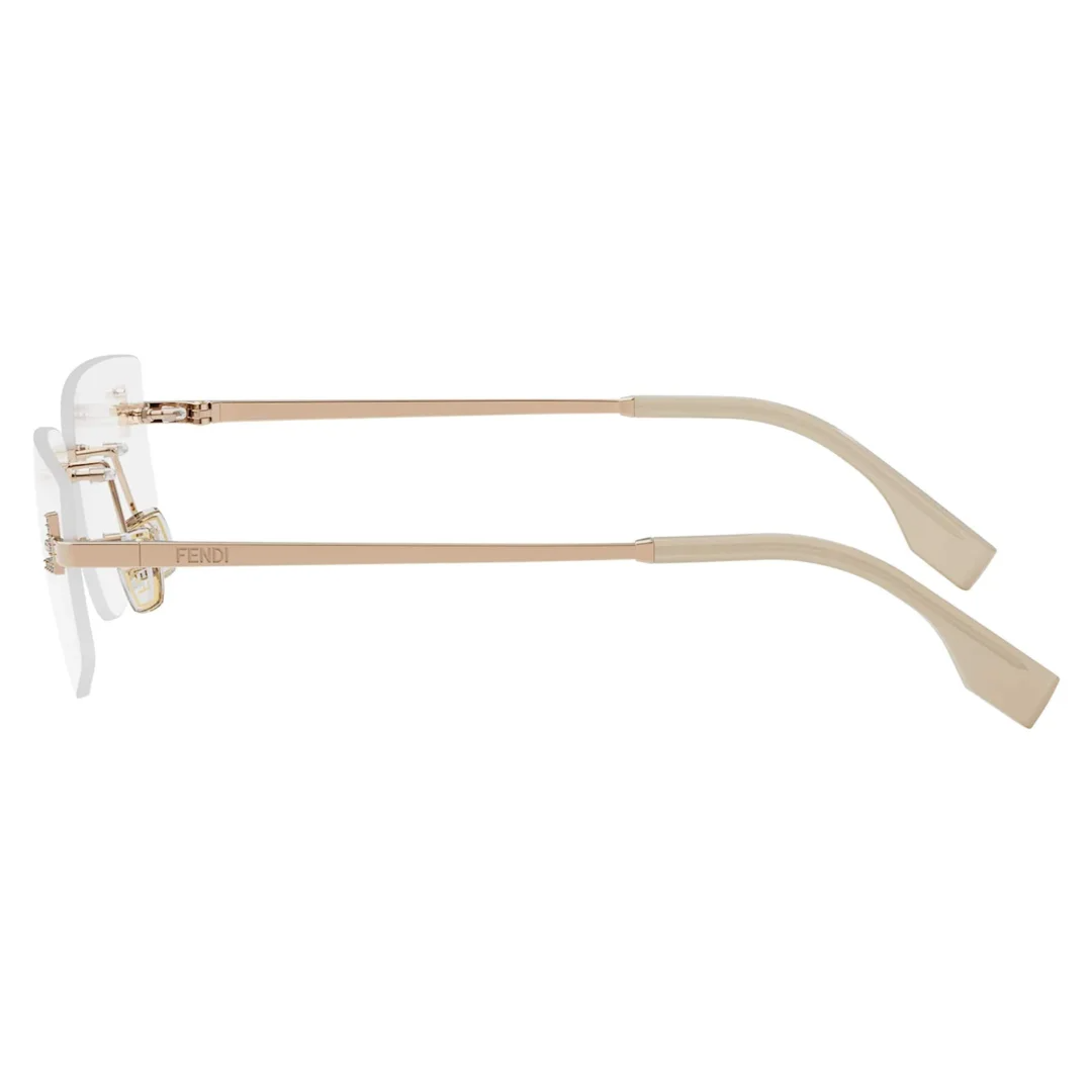 FENDI METAL ROSE GOLD IRREGULAR RIMLESS FRAME