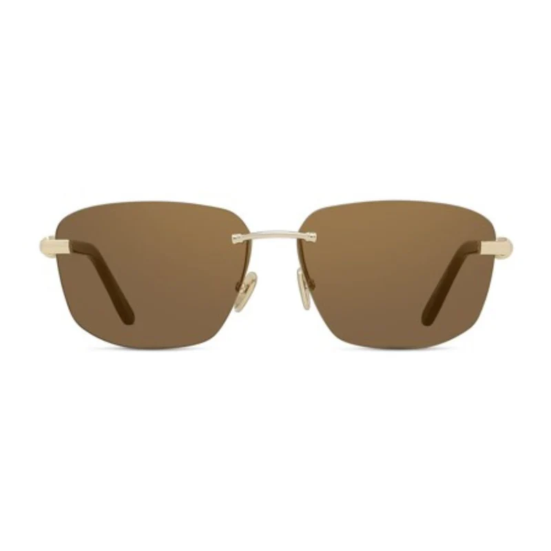 FRED TITANIUM BLACK GOLD IRREGULAR RIMLESS SUNGLASS