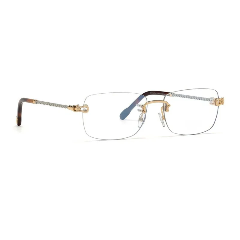 FRED TITANIUM HAVANA SQUARE RIMLESS FRAME