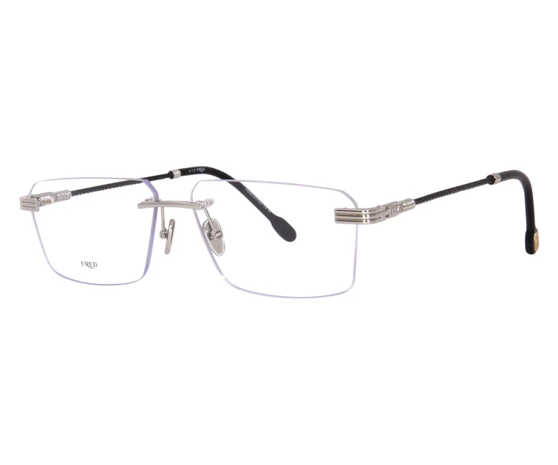 FRED TITANIUM BLACK IRREGULAR RIMLESS FRAME