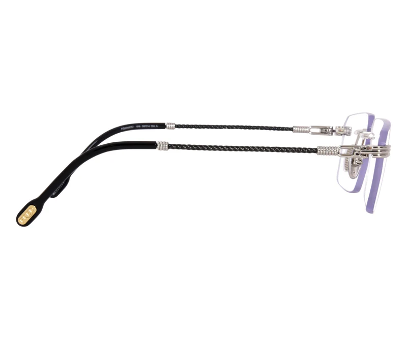 FRED TITANIUM BLACK IRREGULAR RIMLESS FRAME