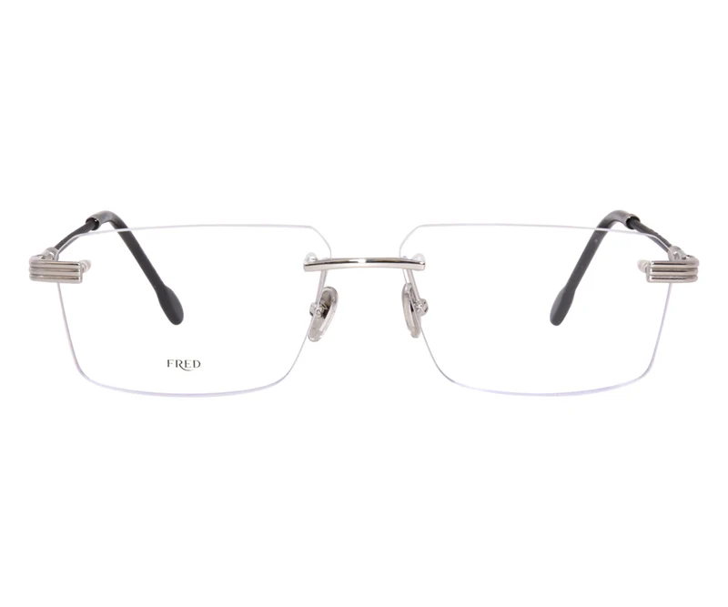 FRED TITANIUM BLACK IRREGULAR RIMLESS FRAME