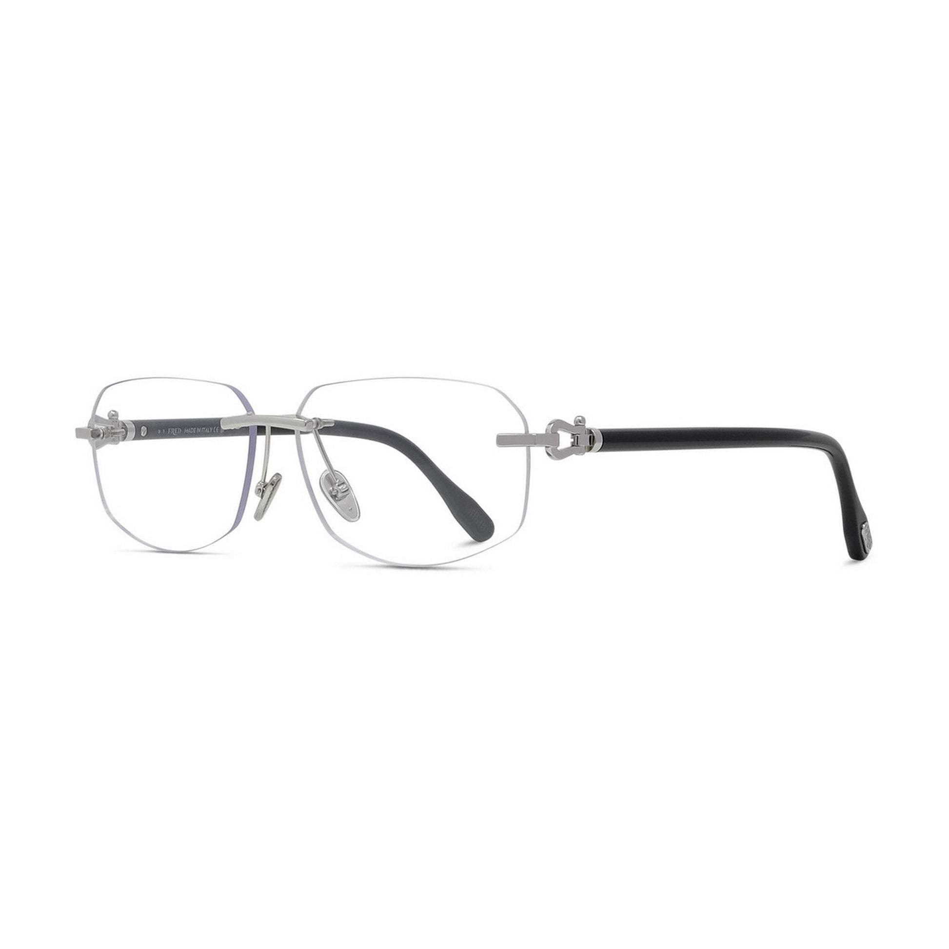 FRED TITANIUM BLACK IRREGULAR RIMLESS FRAME