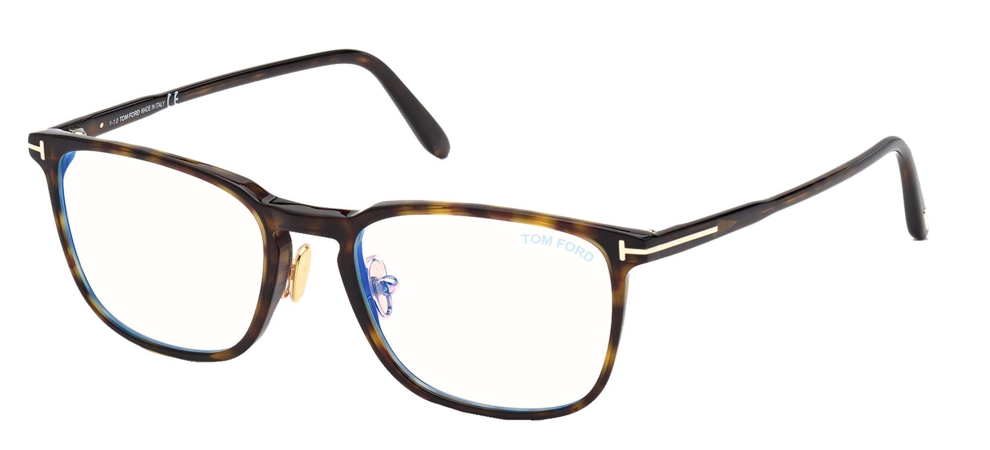 TOM FORD PLASTIC RECTANGLE HAVANA RECTANGLE FULL FRAME
