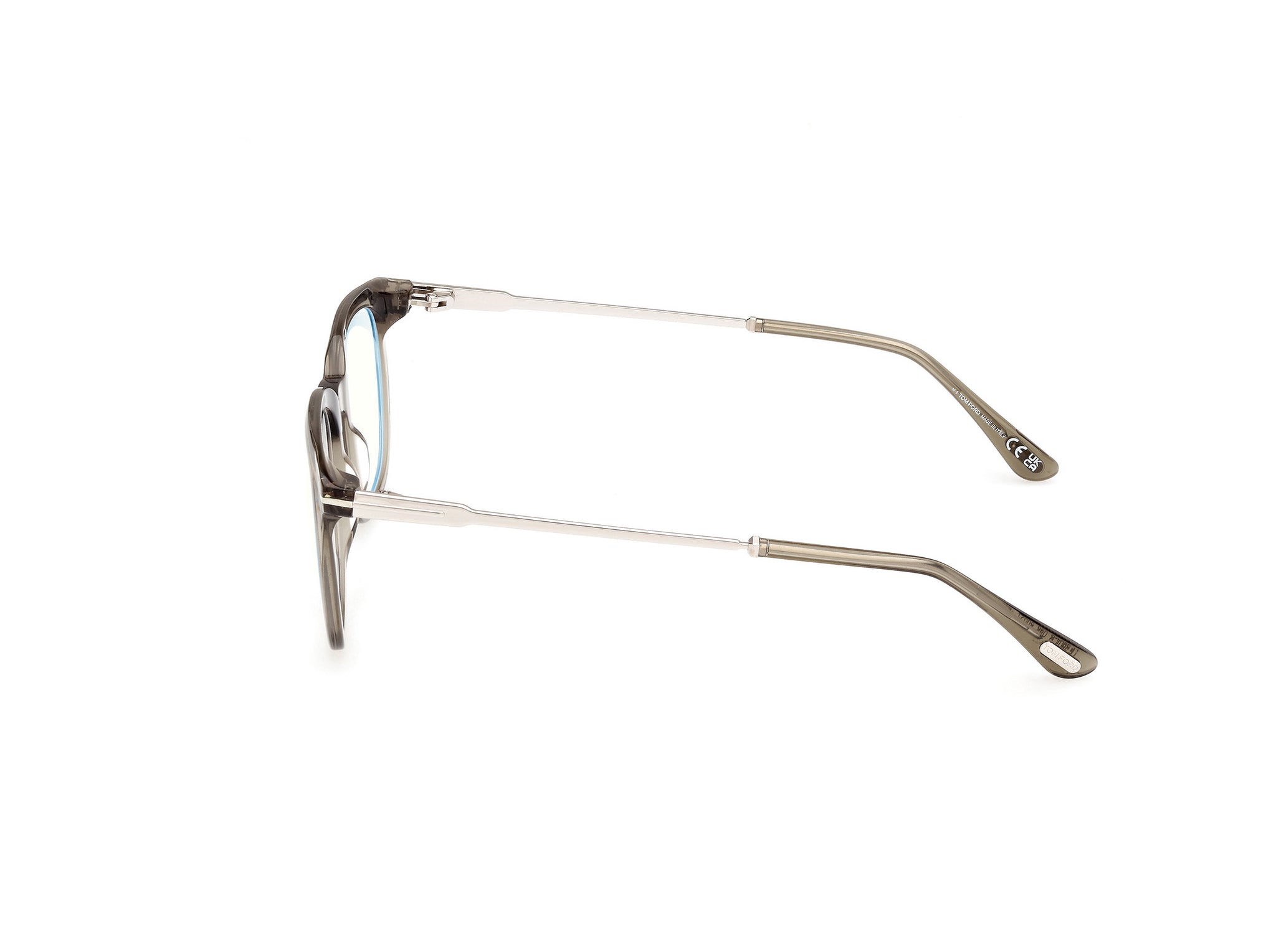 TOM FORD TRANSPERENT OLIVE GREEN PLASTIC SQUARE FULL FRAME
