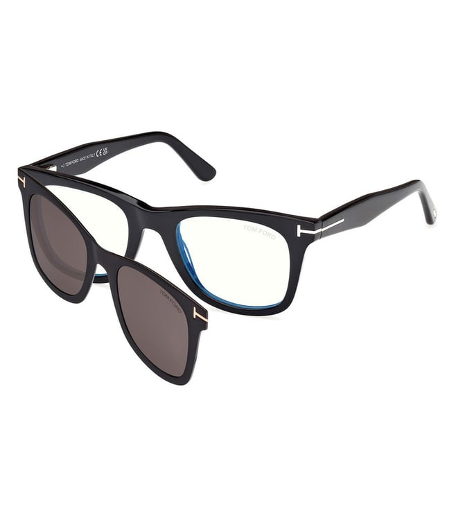 TOM FORD PLASTIC BLACK SQUARE CLIP ON FULL FRAME
