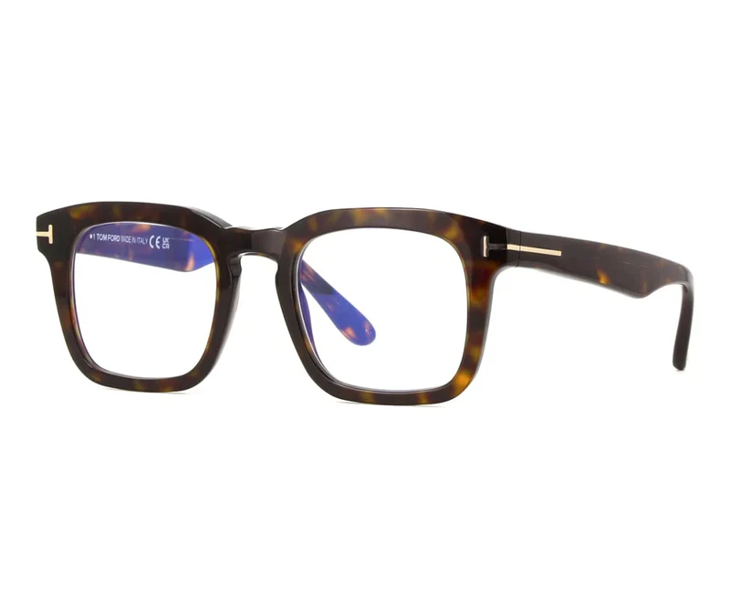 TOM FORD PLASTIC HAVANA SQUARE FULL FRAME