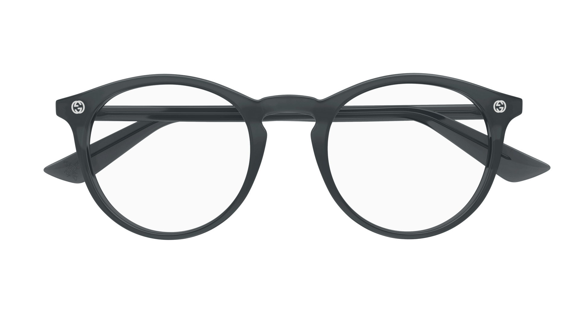 GUCCI PLASTIC TRANSPERENT GRY ROUND FULL FRAME