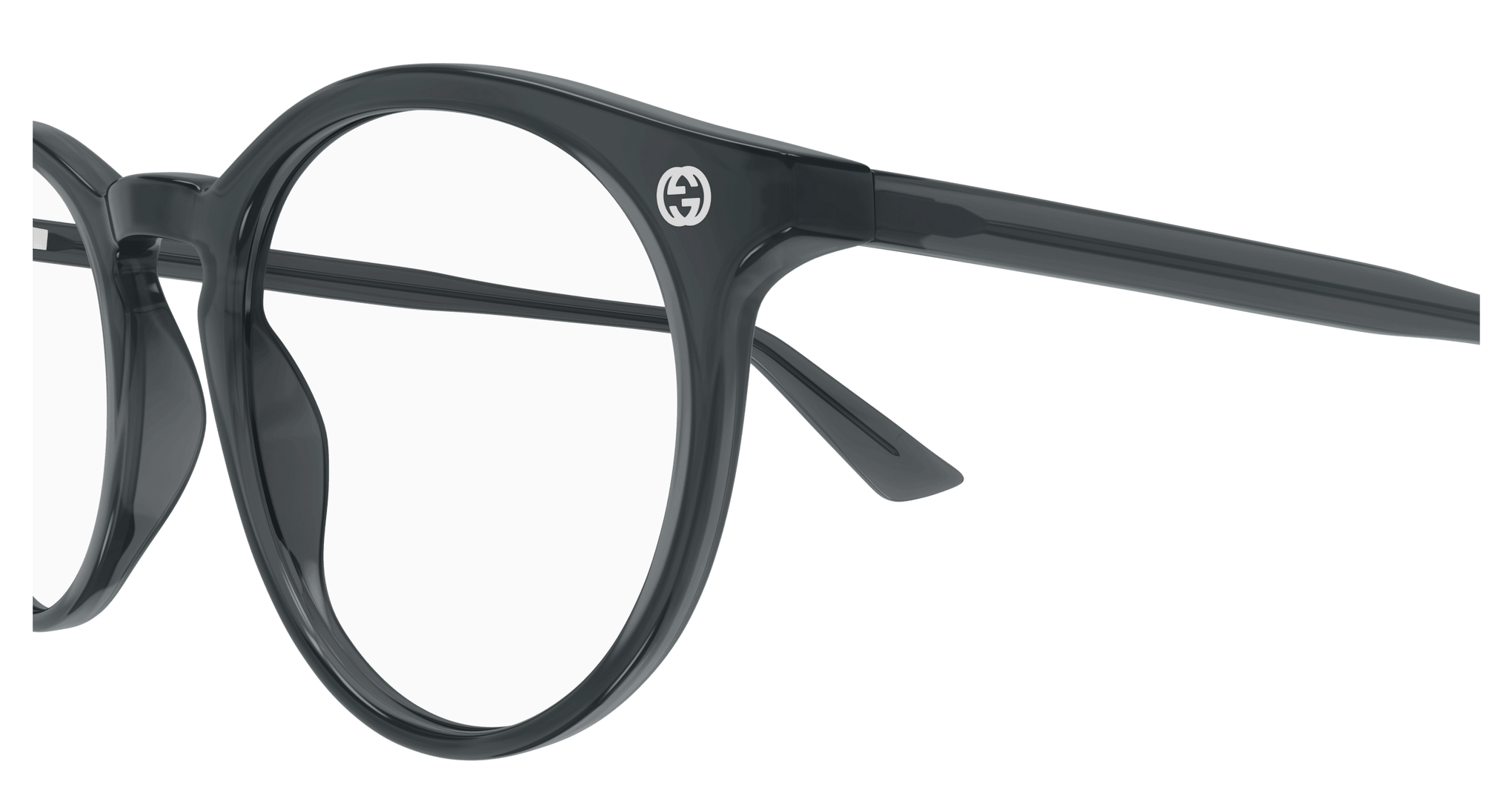 GUCCI PLASTIC TRANSPERENT GRY ROUND FULL FRAME