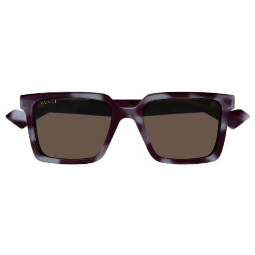 GUCCI PLASTIC GREY HAVANA SQUARE FULL SUNGLASS