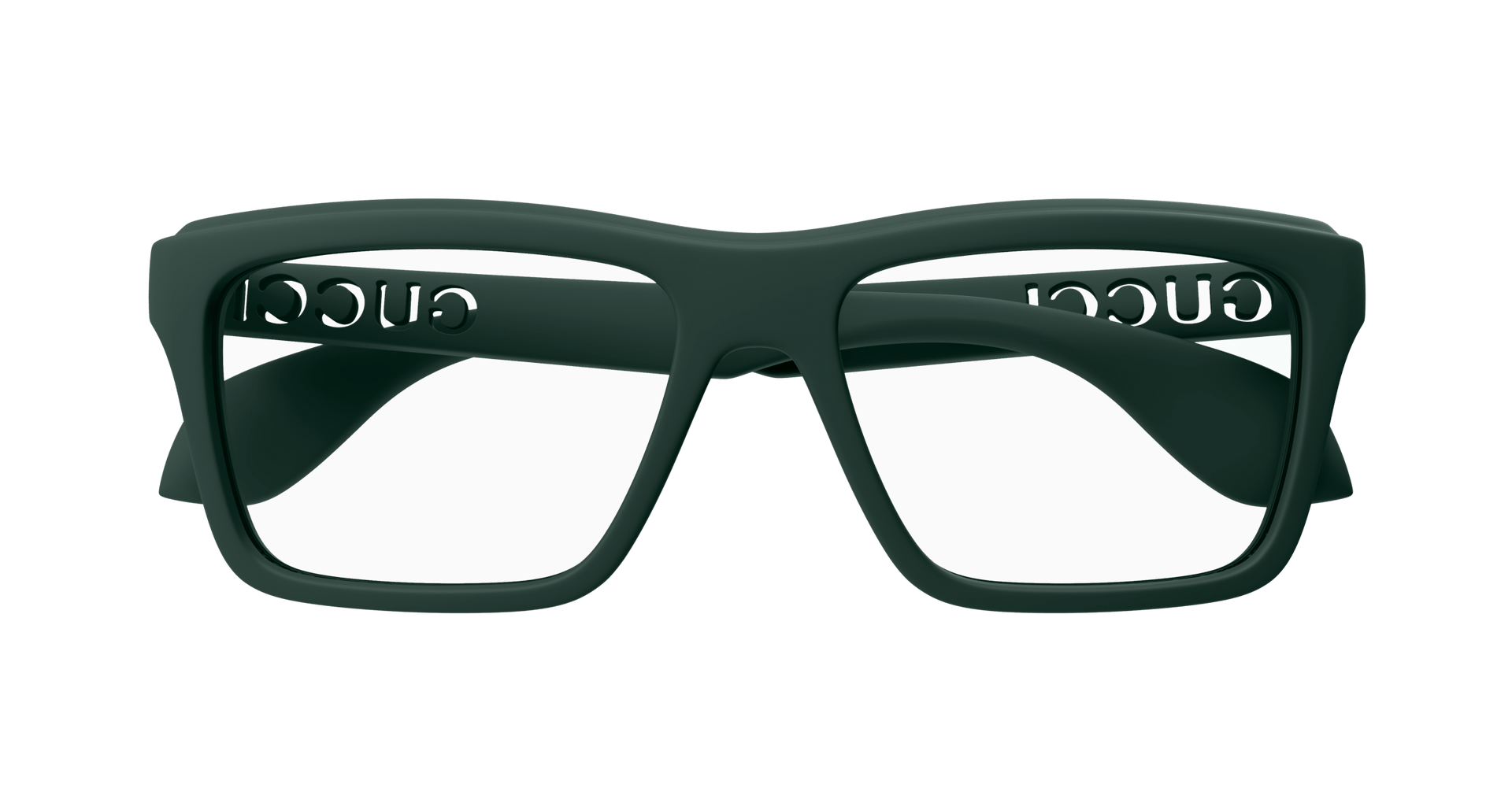 GUCCI PLASTIC SQUARE MATTE GREEN FULL FRAME