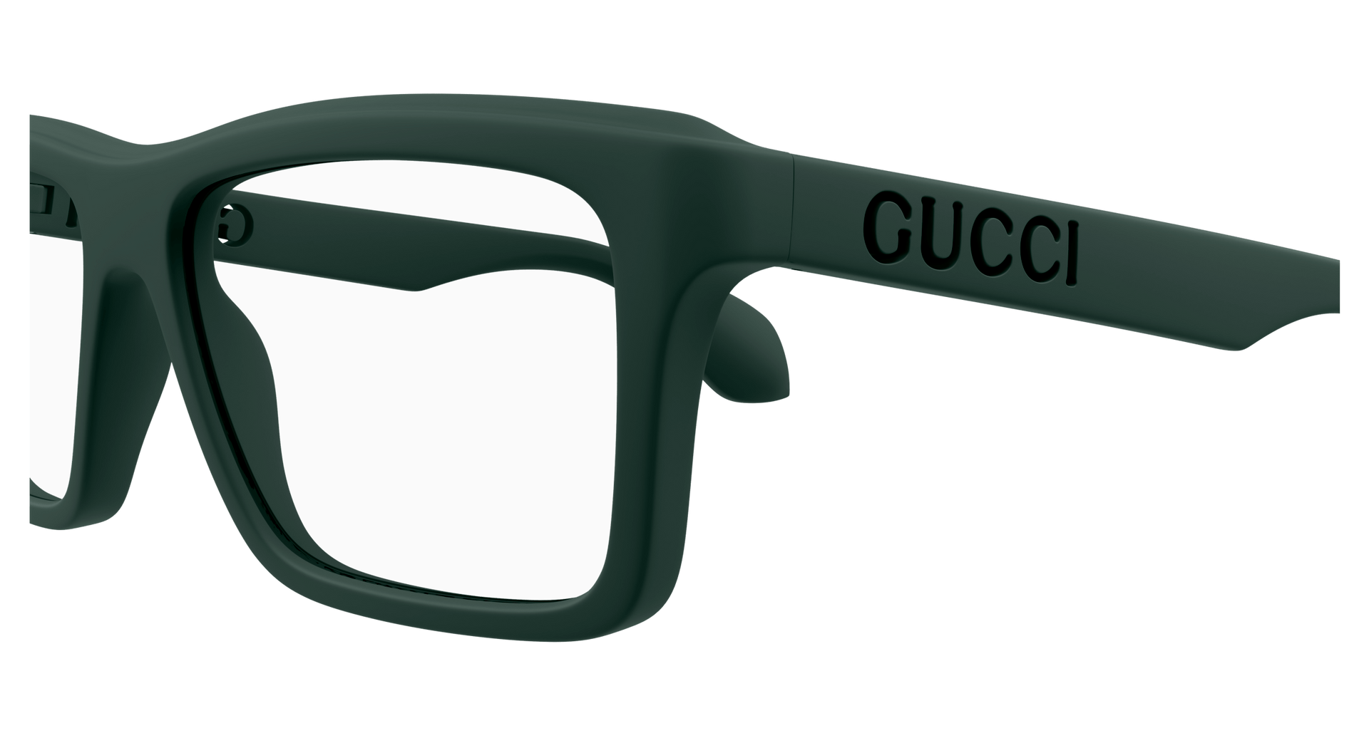GUCCI PLASTIC SQUARE MATTE GREEN FULL FRAME