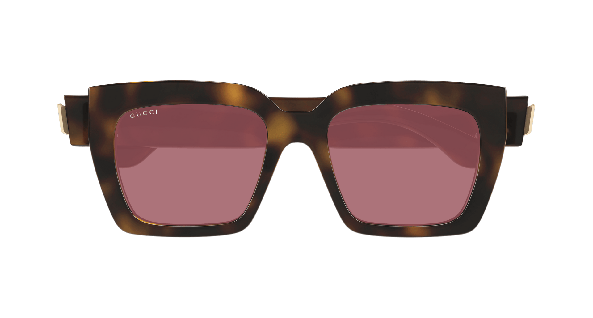 GUCCI PLASTIC SQUARE HAVANA FULL SUNGLASS