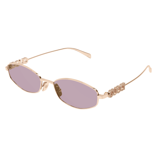 GUCCI METAL VIOLET OVAL FULL SUNGLASS