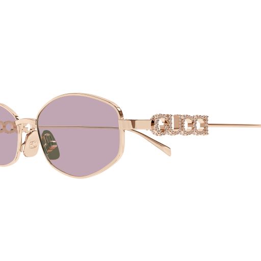GUCCI METAL VIOLET OVAL FULL SUNGLASS