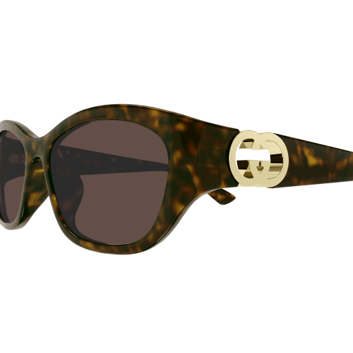 GUCCI PLASTIC CATEYE HAVANA FULL SUNGLASS