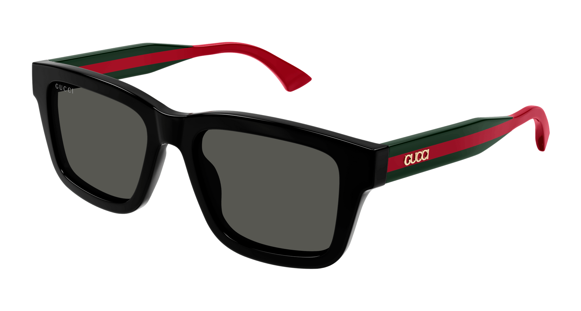 GUCCI PLASTIC SQUARE BLACK RED FULL SUNGLASS