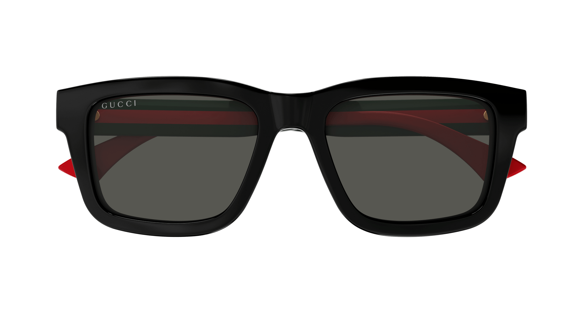 GUCCI PLASTIC SQUARE BLACK RED FULL SUNGLASS