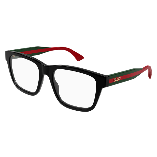 GUCCI PLASTIC SQUARE BLACK GREEN FULL FRAME