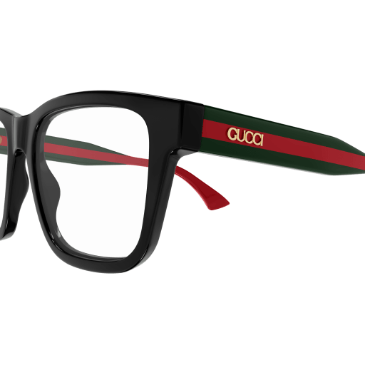 GUCCI PLASTIC SQUARE BLACK GREEN FULL FRAME