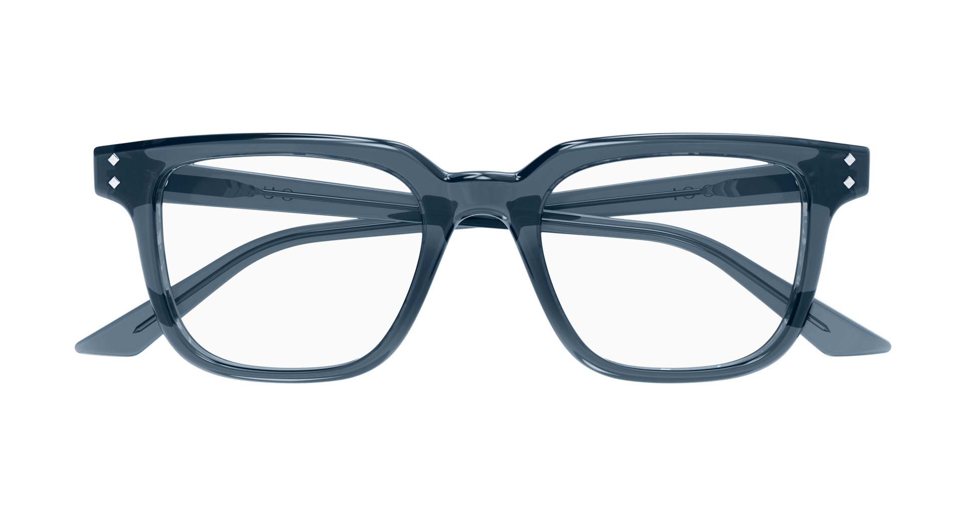 GUCCI PLASTIC SQUARE TRANSPARENT BLUE FULL FRAME